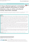 Cover page: A theory-informed approach to developing visually mediated interventions to change behaviour using an asthma and physical activity intervention exemplar