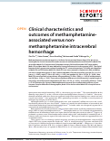 Cover page: Clinical characteristics and outcomes of methamphetamine-associated versus non-methamphetamine intracerebral hemorrhage