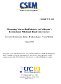 Cover page: Measuring Market Inefficiencies in California's Restructured Wholesale Electricity Market