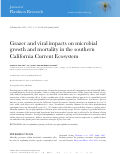 Cover page: Grazer and viral impacts on microbial growth and mortality in the southern California Current Ecosystem