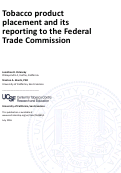 Cover page: Tobacco product placement and its reporting to the Federal Trade Commission