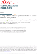 Cover page: A large CRISPR-induced bystander mutation causes immune dysregulation