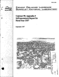 Cover page: Contract 98, Appendix F Self-Assessment Report for Fiscal Year 1997
