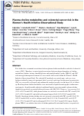 Cover page: Plasma Choline Metabolites and Colorectal Cancer Risk in the Women's Health Initiative Observational Study