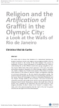 Cover page: Religion and the Artification of Graffiti in the Olympic City : A Look at the Walls of Rio de Janeiro