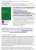 Cover page: Language ideologies and literacy achievement: six multilingual countries and two international assessments