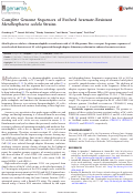 Cover page: Complete Genome Sequences of Evolved Arsenate-Resistant Metallosphaera sedula Strains