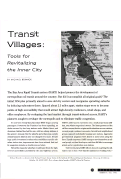 Cover page: Transit Villages: Tools for Revitalizing the Inner City
