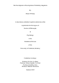 Cover page: The Development of Non-Symbolic Probability Judgments