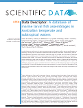 Cover page: A database of marine larval fish assemblages in Australian temperate and subtropical waters
