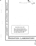 Cover page: Range Energy Relation for 340 Mev Protons