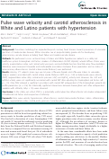 Cover page: Pulse wave velocity and carotid atherosclerosis in White and Latino patients with hypertension