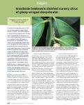 Cover page: Insecticide treatments disinfest nursery citrus of glassy-winged sharpshooter