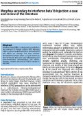 Cover page: Morphea secondary to interferon beta1b injection: a case and review of the literature