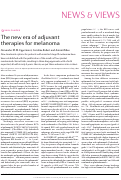 Cover page: The new era of adjuvant therapies for melanoma