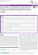 Cover page: Genetic ME–a visualization application for merging and editing pedigrees for genetic studies