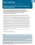 Cover page: Germline and somatic BAP1 mutations in high-grade rhabdoid meningiomas