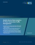 Cover page: Mobile Device Data Analytics for Next-Generation Traffic Management