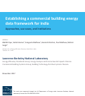 Cover page: Establishing a commercial building energy data framework for India