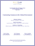 Cover page: Constructing Commons in the Cultural Environment