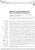 Cover page: Diabetic Cardiomyopathy: An Immunometabolic Perspective