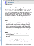 Cover page: Promises and pitfalls of data sharing in qualitative research