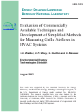 Cover page: Evaluation of commercially available techniques and development of 
simplified methods for measuring grille airflows in HVAC systems
