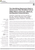 Cover page: The Identifying Depression Early in Adolescence Risk Stratified Cohort (IDEA-RiSCo): Rationale, Methods, and Baseline Characteristics