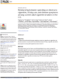 Cover page: Relationship between spending on electronic cigarettes, 30-day use, and disease symptoms among current adult cigarette smokers in the US