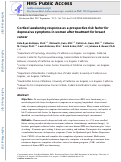 Cover page: Cortisol Awakening Response as a Prospective Risk Factor for Depressive Symptoms in Women After Treatment for Breast Cancer