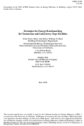 Cover page: Strategies for energy benchmarking in cleanrooms and laboratory-type 
facilities