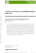 Cover page: Livetime and sensitivity of the ARIANNA Hexagonal Radio Array