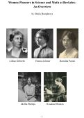 Cover page: Women Pioneers in Science and Math: An Overview