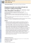 Cover page: Management of prostate cancer patients with lymph node involvement: A rapidly evolving paradigm