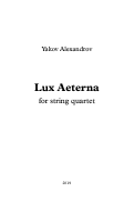 Cover page: Lux Aeterna