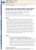 Cover page: The Role of Peers in the Relation Between Hurricane Exposure and Ataques de Nervios Among Puerto Rican Adolescents
