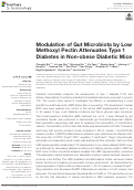 Cover page: Modulation of Gut Microbiota by Low Methoxyl Pectin Attenuates Type 1 Diabetes in Non-obese Diabetic Mice