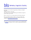 Cover page: On "Basic Levels" and the Categorization of Objects in English Discourse