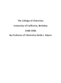 Cover page: The College of Chemistry, UC Berkeley, 1948-1966