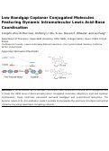 Cover page: Low Band Gap Coplanar Conjugated Molecules Featuring Dynamic Intramolecular Lewis Acid–Base Coordination