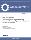 Cover page: Fear and Mistrust: The Relationship Among Japanese American Farmers, Organized Labor, and Future Generations