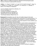 Cover page: Comparison of multiple ecogenomics methods for determining ecosystem function in 
uranium-contaminated environments
