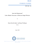 Cover page: Intro the Mainstream? Labor Market Outcomes of Mexican Origin Workers