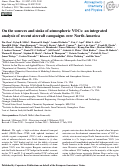Cover page: On the sources and sinks of atmospheric VOCs: an integrated analysis of recent aircraft campaigns over North America