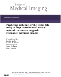 Cover page: Predicting ischemic stroke tissue fate using a deep convolutional neural network on source magnetic resonance perfusion images