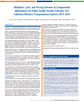 Cover page: Utilization, Cost, and Pricing Scheme of Compounded Medications for Public Health System Patients: The California Workers Compensation System, 2011-2013.
