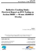 Cover page: Reflective Cracking Study: First-level Report on HVS Testing on Section 588RF - 90 mm AR4000-DOverlay