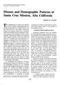 Cover page: Disease and Demographic Patterns at Santa Cruz Mission, Alta California