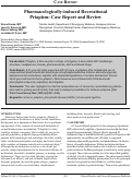 Cover page: Pharmacologically-induced Recreational Priapism: Case Report and Review