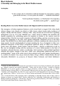 Cover page: Black Italianità: Citizenship and Belonging in the Black Mediterranean